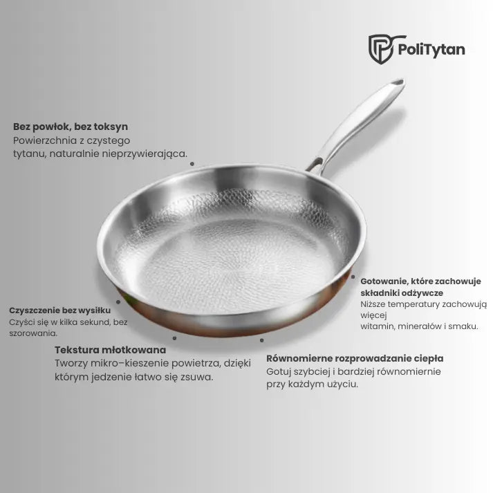 PoliTytan - Nieprzywierająca patelnia tytanowa