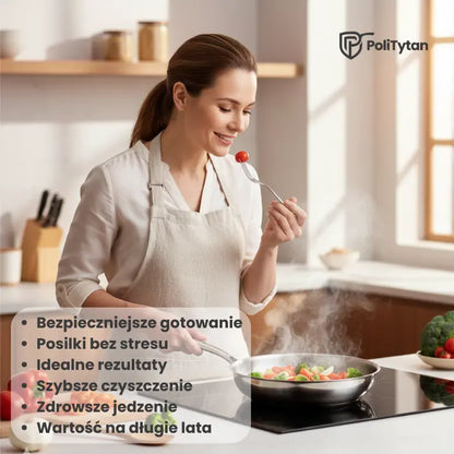 PoliTytan - Nieprzywierająca patelnia tytanowa