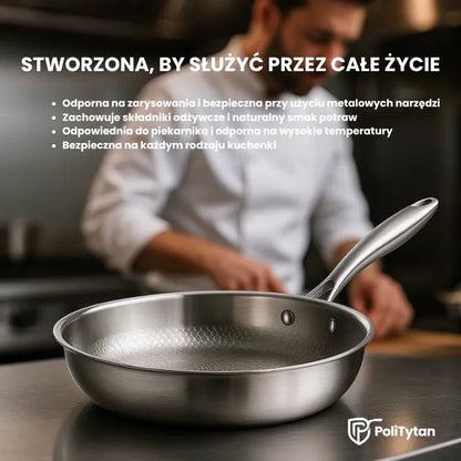 PoliTytan - Nieprzywierająca patelnia tytanowa
